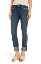 Women's Nydj Alina Embroidered Wide Cuff Stretch Ankle Jeans - Blue