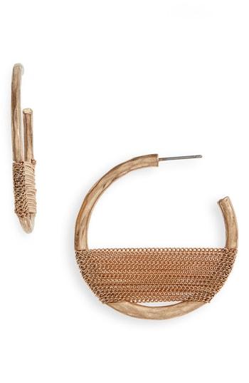 Women's Canvas Jewelry Chain Hoop Earrings