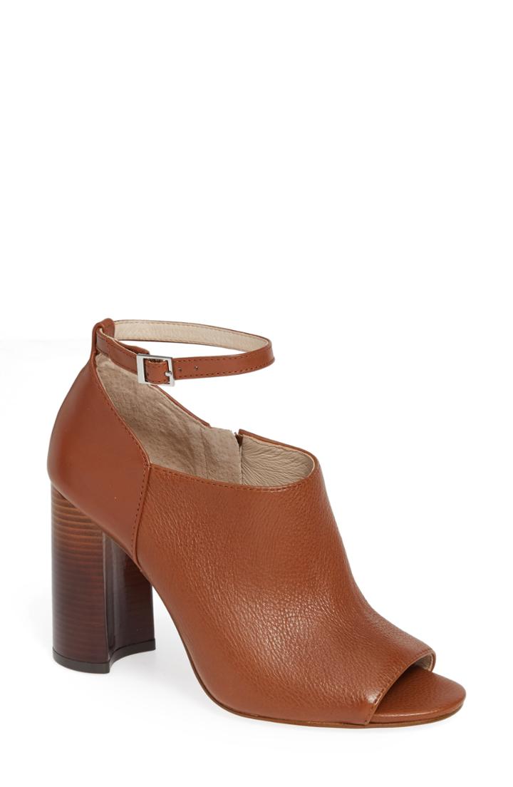 Women's Louise Et Cie Keran Peep Toe Bootie M - Brown