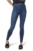 Women's Topshop Joni Mid Denim Jeans W X 30l (fits Like 24w) - Blue