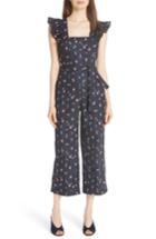 Women's Rebecca Taylor Farren Flutter Sleeve Jumpsuit - Blue