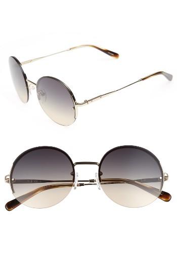 Women's Bobbi Brown 55mm Round Sunglasses - Endura Gold