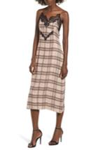 Women's Afrm Cady Lace Detail Midi Dress - Grey