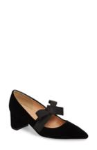 Women's J.crew Elwood Velvet Bow Pump .5 M - Black