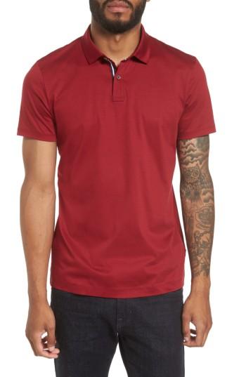 Men's Boss Hugo Boss Press 21 Solid Fit Polo, Size Medium - Red