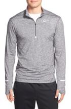 Men's Nike 'element' Dri-fit Quarter Zip Running Top, Size - Grey