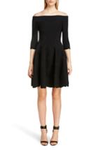 Women's Alexander Mcqueen Off The Shoulder Shell Jacquard Dress - Black