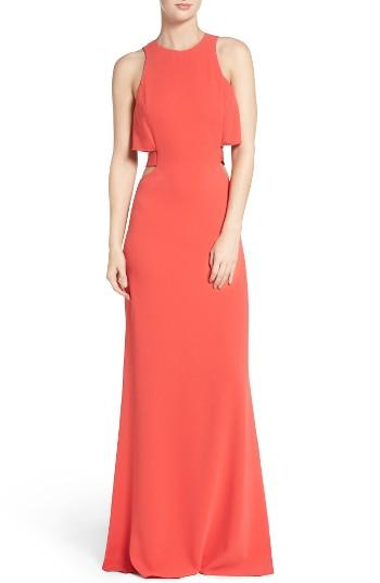 Women's Halston Heritage Cutout Crepe Gown