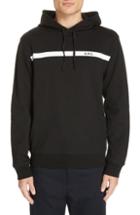 Men's A.p.c. Logo Stripe Hooded Sweatshirt - Black