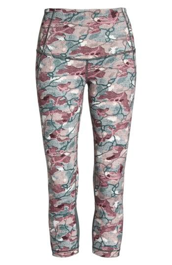 Women's Zella 'hatha' High Waist Crop Leggings, Size - Burgundy