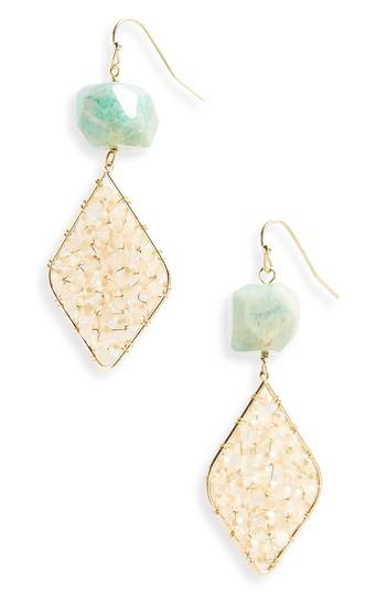 Women's Panacea Amazonite Stone Drop Earrings