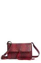 Street Level Snake Embossed Faux Leather Crossbody Bag -