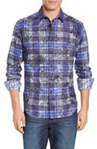 Men's Robert Graham Akada Classic Fit Sport Shirt - Blue