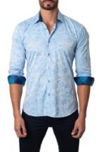 Men's Jared Lang Paisley Sport Shirt - Blue