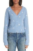 Women's Tu Es Mon Tresor Petit Ribbon Cardigan, Size - Blue