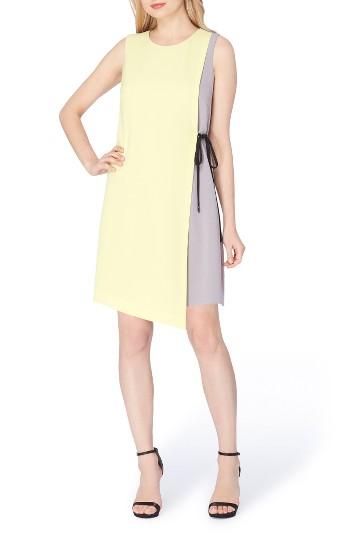 Women's Tahari Asymmetrical Shift Dress - Yellow