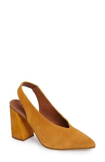 Women's Topshop Georgia Slingback Pump .5us / 39eu - Yellow