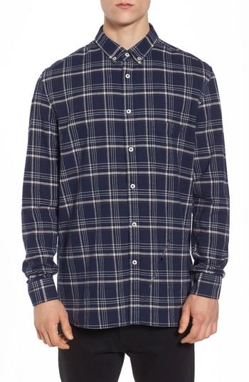 Men's Barney Cools Cabin Plaid Shirt - Blue