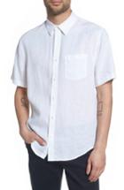 Men's Vince Classic Fit Washed Short Sleeve Sport Shirt - White