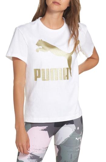 Women's Puma Classics Logo Tee - White