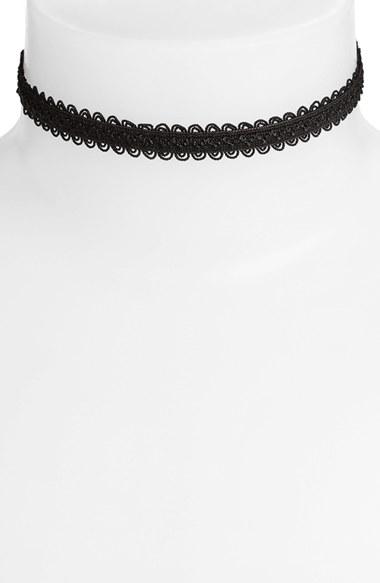 Women's Vanessa Mooney Black Lace Choker
