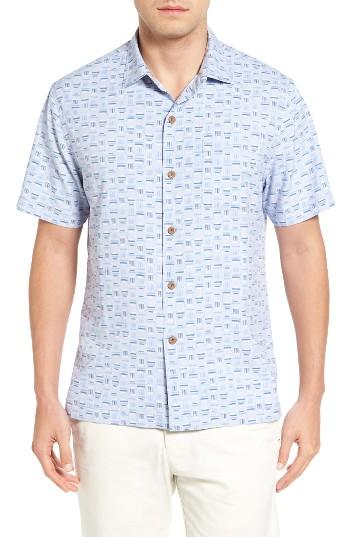 Men's Tommy Bahama Geo Chaser Silk Blend Camp Shirt