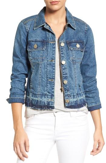 Women's Wit & Wisdom Release Hem Denim Jacket - Blue