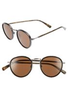 Women's D'blanc Prologue 48mm Round Sunglasses - Flat Charcoal/ Brown