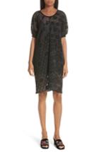 Women's Opening Ceremony Floral Patchwork Jacquard Dress - Black