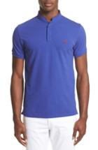 Men's The Kooples Contrast Officer Collar Polo - Blue