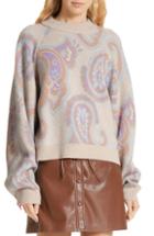 Women's Nanushka Casey Paisley Merino Wool & Cashmere Blend Sweater - Beige