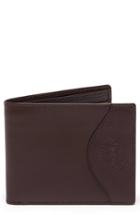 Men's Ghurka Leather Wallet With Id Case - Brown