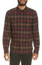 Men's Vince Regular Fit Buffalo Check Sport Shirt, Size - Red