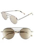 Men's Cutler And Gross 50mm Polarized Round Sunglasses - Palladium/ Grey