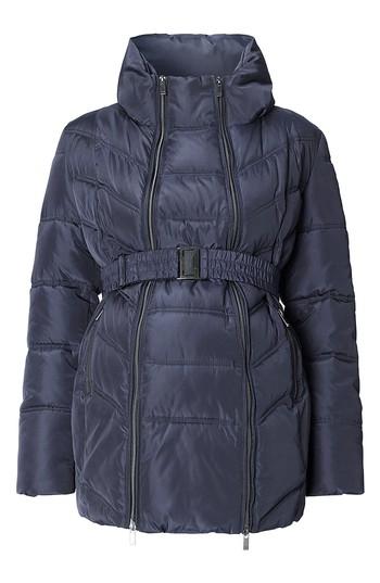 Women's Noppies Lise Two-way Quilted Maternity Jacket, Size - Blue