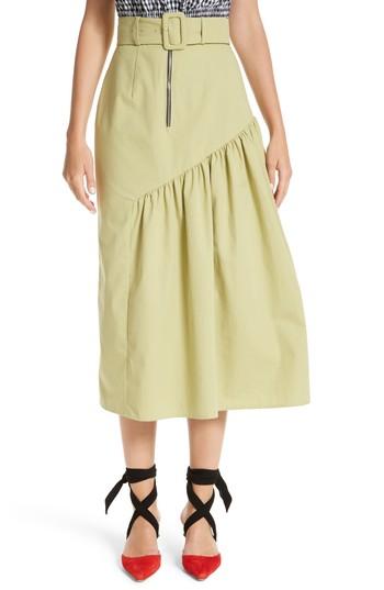 Women's Rejina Pyo Belted High Waist Ruffle Skirt Us / 8 Uk - Green
