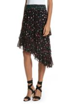 Women's Joie Gorowen Floral Silk Skirt - Black