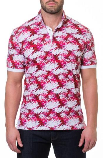 Men's Maceoo Dexter Print Polo (xl) - Red