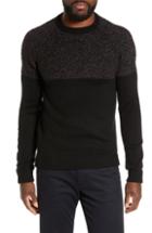 Men's Ted Baker London Arks Slim Fit Textured Crew Sweater (m) - Black