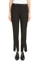 Women's Givenchy Slit Slim Flare Pants Us / 36 Fr - Black