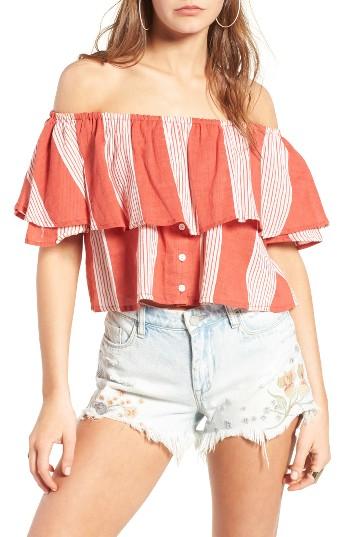 Women's Faithfull The Brand Salerno Off The Shoulder Crop Top