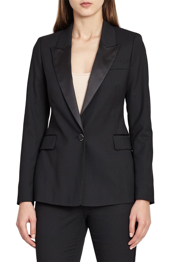 Women's Reiss Naiya Tuxedo Jacket Us / 4 Uk - Black