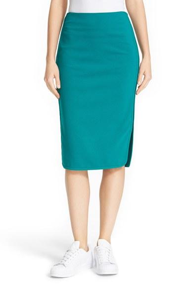 Women's Diane Von Furstenberg Noemi Side Zip Pencil Skirt - Green