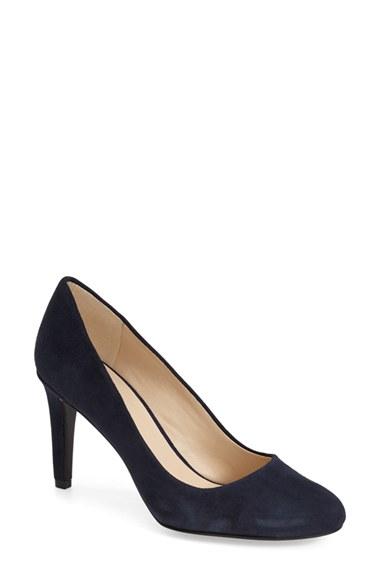 Women's Nine West 'handjive' Almond Toe Pump .5 M - Blue