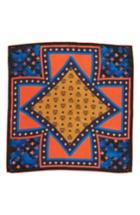Women's Mcm Tarot Camo Print Silk Square Scarf, Size - Blue