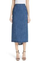 Women's Michael Kors Fishtail Denim Skirt - Blue