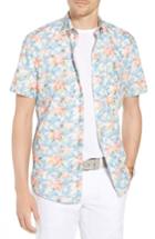 Men's 1901 Trim Fit Tropical Print Sport Shirt - Blue