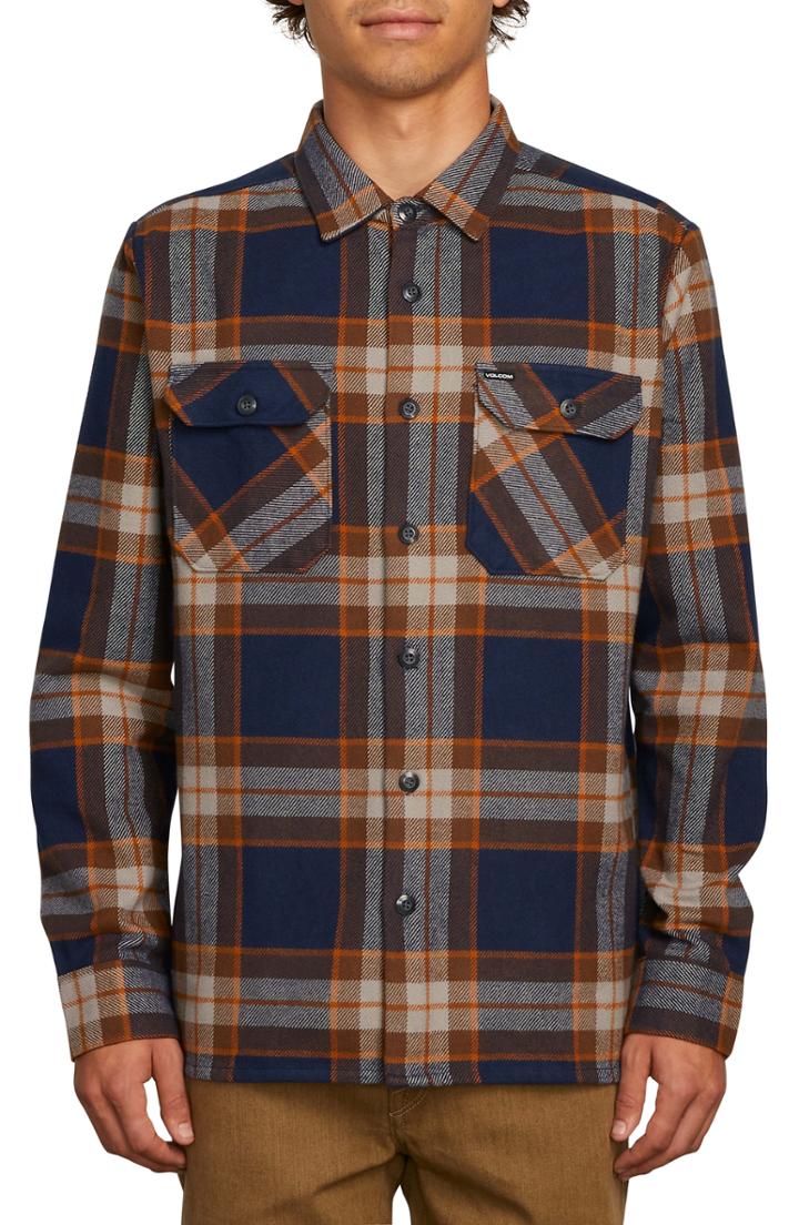 Men's Volcom Randower Heavyweight Flannel Shirt - Blue