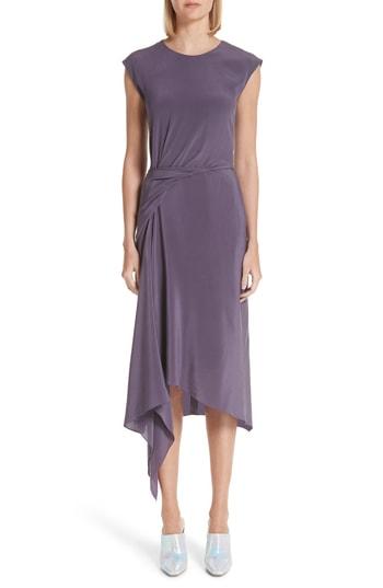 Women's Sies Marjan Anita Gathered Waist Silk Dress - Purple