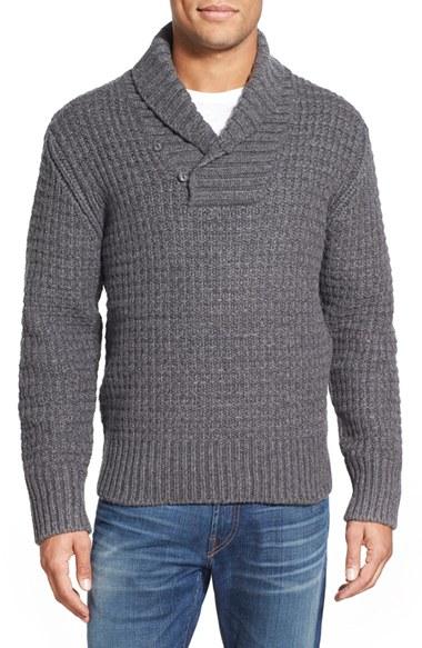 Men's Schott Nyc Shawl Collar Knit Pullover